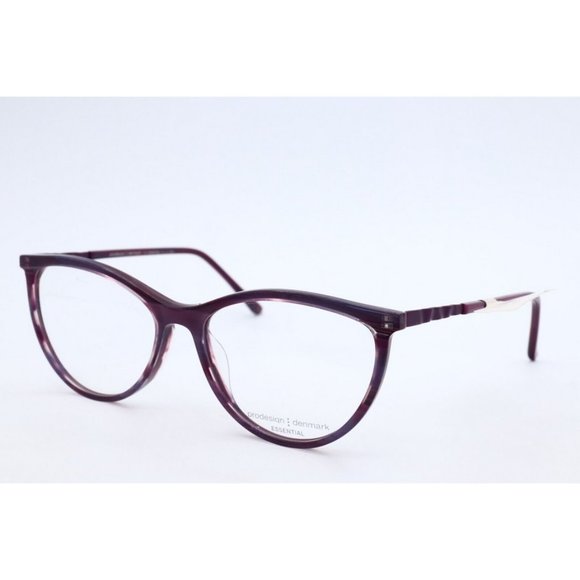 Prodesign Denmark 3652 c.3424 Purple Blue Cat Eye Eyeglasses Clear Lenses 53mm - Picture 1 of 6